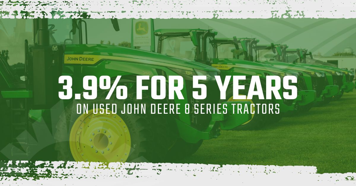 low rate financing on used John Deere 8R tractors in Illinois