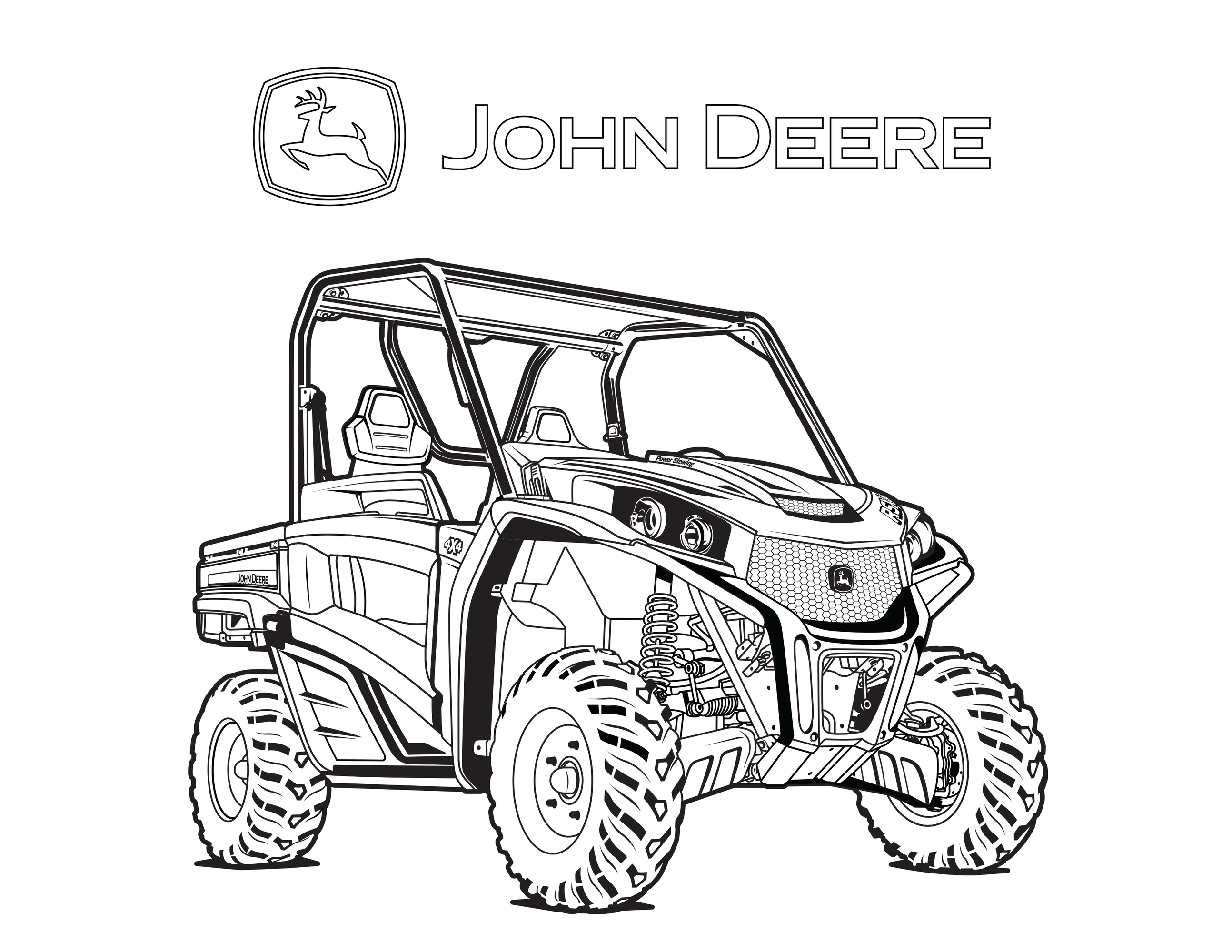 Simple Tractor coloring page  Free Printable Coloring Pages