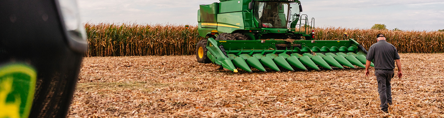 farmer in Illinois corn field