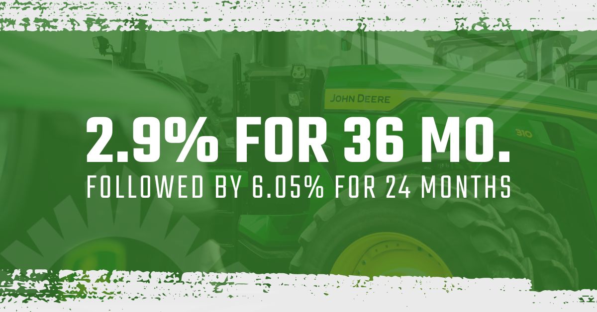 used John Deere 8R tractor financing offer